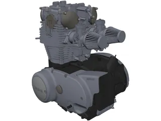 Yamaha XS650 Engine 3D Model preview