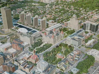 Albany City, NY, USA (2020) 3D Model preview