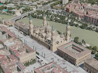 Zaragoza City, Spain (2020) 3D Model preview