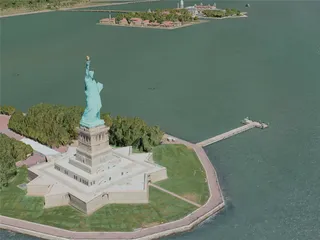 New York City, Governors Island, USA (2020) 3D Model preview