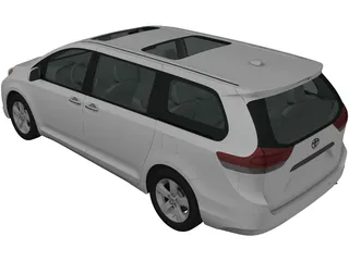 Toyota Sienna (2012) 3D Model preview