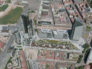 Milan City, Italy (2020) 3D Model preview
