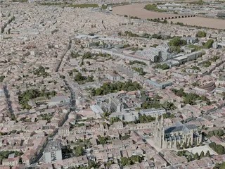 Bordeaux City, France (2020) 3D Model preview