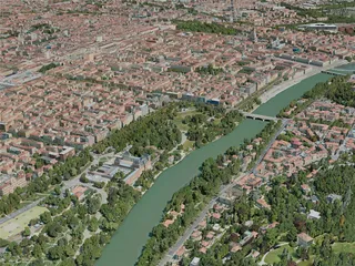 Turin City, Italy (2020) 3D Model preview