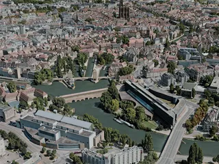 Strasbourg City, France (2020) 3D Model preview