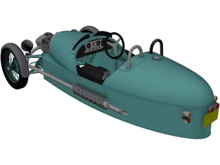 Morgan 3 Wheeler 3D Model preview