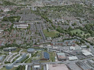 Nottingham City, UK (2020) 3D Model preview