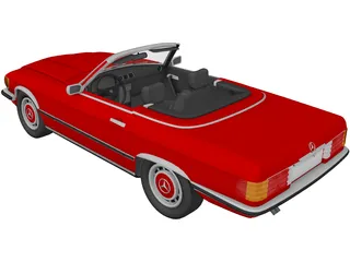 Mercedes-Benz SL450 (1974) 3D Model preview