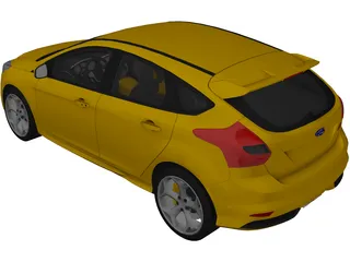 Ford Focus ST (2012) 3D Model preview