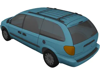 Chrysler Town & Country LX (2002) 3D Model preview