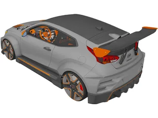 Hyundai Veloster N Race Concept (2019) 3D Model preview