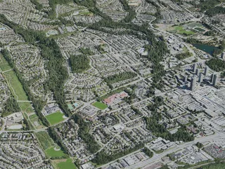 Coquitlam City, Canada (2020) 3D Model preview