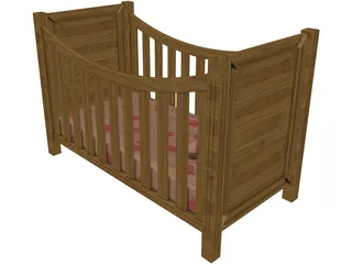 Baby Bed 3D Model preview