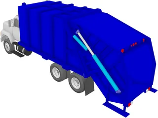 Garbage Truck 3D Model preview