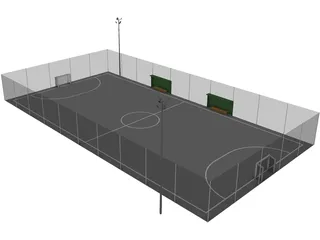 5X5 Football Field 3D Model preview