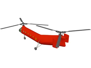 Piasecki H-21 / CH-21B Workhorse 3D Model preview
