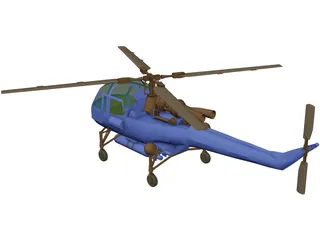Westland Wasp 3D Model preview