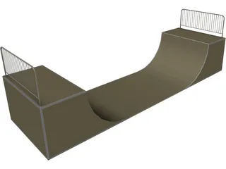 Ramp for Skeating 3D Model preview
