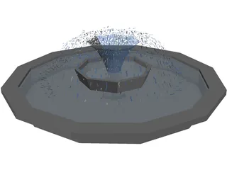 Water Fountain 3D Model preview
