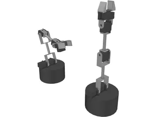Lynxmotion SES Robot Arm 3D Model preview