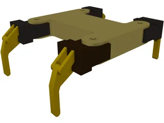 Quadrapod Walking Robot Quad 2 3D Model preview