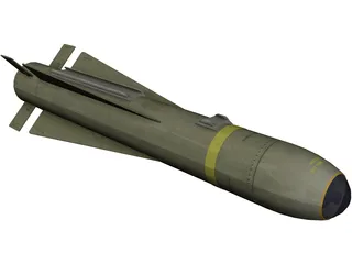 AGM-65K Maverick Missile 3D Model preview