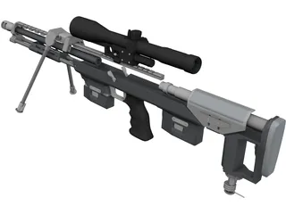 DSR-1 Accuracy International Sniper Rifle (AISR) 3D Model preview