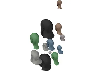 Heads 3D Model preview