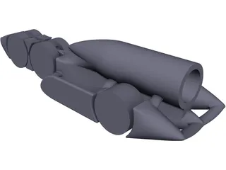Model Land Speed Record Car 3D Model preview