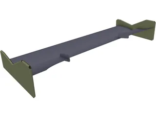 Formula BMW Front Wing Assembly 3D Model preview