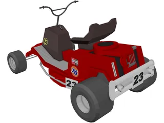 Lawn Mower Cart 3D Model preview