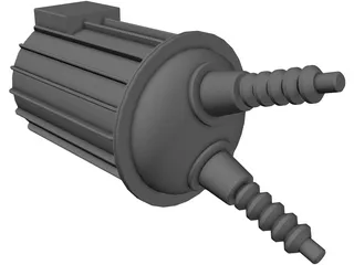 Vintage High Tension Line Transformer 3D Model preview