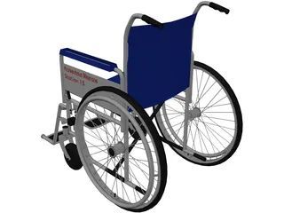 Wheelchair 3D Model preview