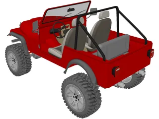 Jeep CJ7 (1980) 3D Model preview