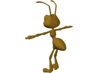 Cartoon Ant 3D Model preview