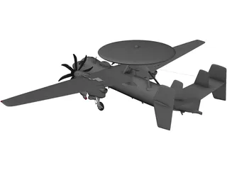 Grumman E-2C Hawkeye 3D Model preview