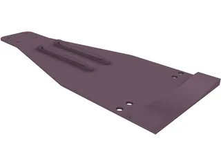 Double Bass Pedal Plate 3D Model preview