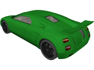 Sports Car Concept 3D Model preview