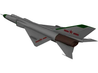 Shenyang J-8B 3D Model preview