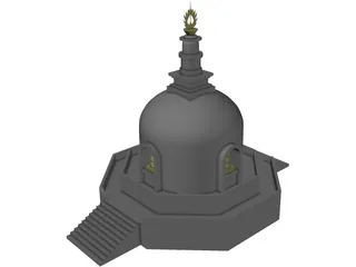 Buddhist Stupa 3D Model preview