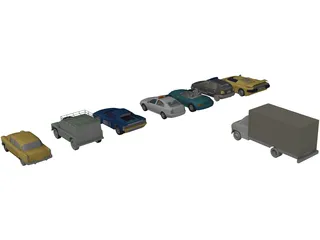 Cars Pack 3D Model preview