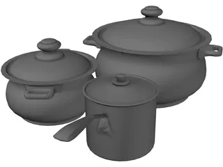 Kitchen Furniture 3D Model preview