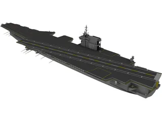 USS John F Kennedy CV 67 3D Model preview