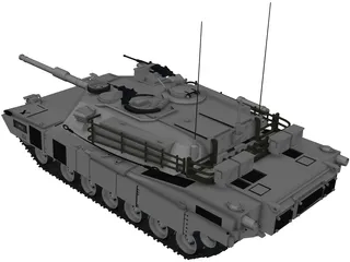 M1A2 Abrams Battle Tank 3D Model preview