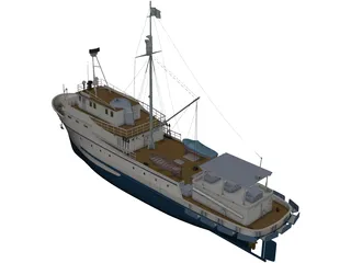 Barco De Pesca 3D Model preview