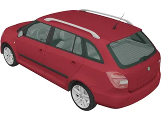 Skoda Fabia Combi (2011) 3D Model preview