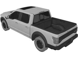 Ford F-150 Raptor Crew Cab (2017) 3D Model preview