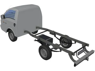 Hyundai H100 Porter Chassis 3D Model preview