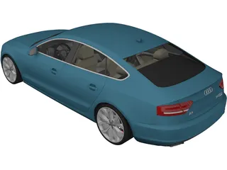Audi A5 Sportback (2009) 3D Model preview