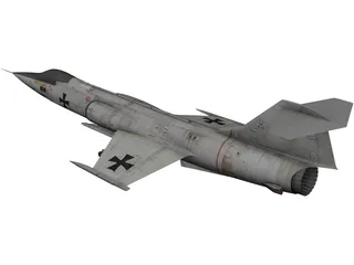 Lockheed F-104G Starfighter 3D Model preview